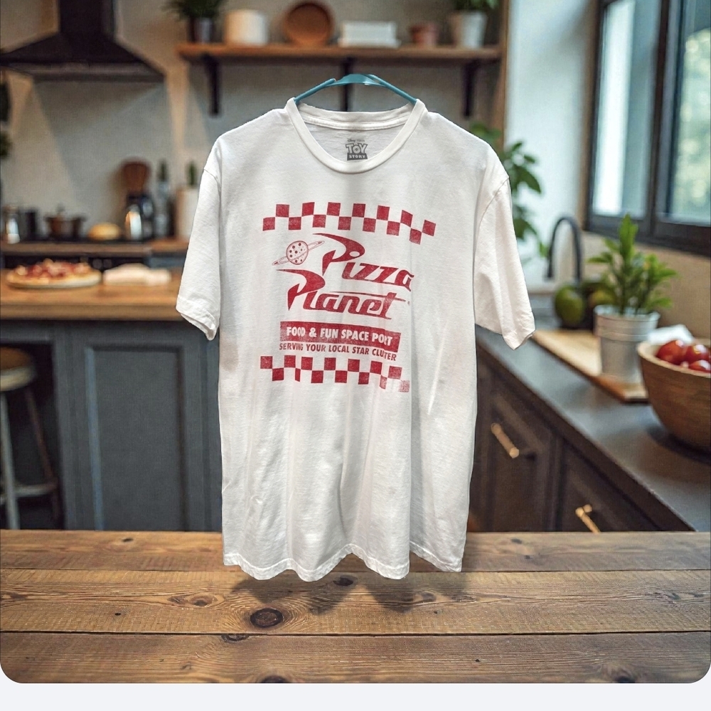 White and Red Graphic T-Shirt